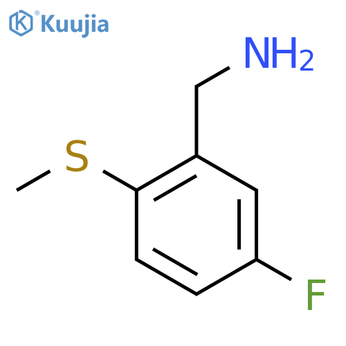 5-fluoro-2-(methylsulfanyl)phenylmethanamine structure