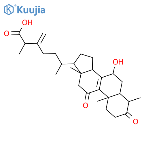 7-hydroxy-3,11-dioxo-4alpha-methylergosta-8,24(28)-dien-26-oic acid structure