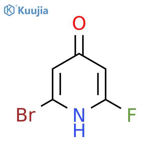 2-Bromo-6-fluoro-4-hydroxypyridine structure