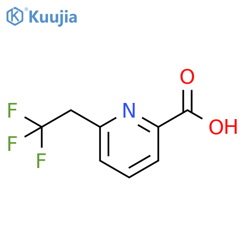 6-(2,2,2-trifluoroethyl)pyridine-2-carboxylic acid structure