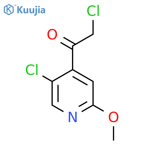 2-chloro-1-(5-chloro-2-methoxypyridin-4-yl)ethan-1-one structure