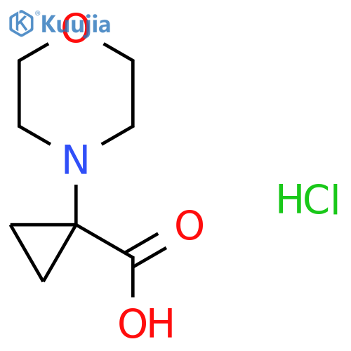1-(morpholin-4-yl)cyclopropane-1-carboxylic acid hydrochloride structure