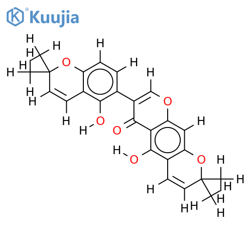 5-hydroxy-3-(5-hydroxy-2,2-dimethyl-2H-chromen-6-yl)-8,8-dimethylpyrano[3,2-g]chromen-4(8)-one structure