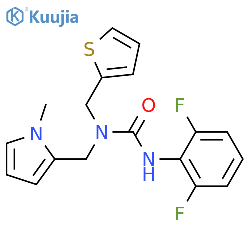 1-(2,6-difluorophenyl)-3-(1-methyl-1H-pyrrol-2-yl)methyl-3-(thiophen-2-yl)methylurea structure