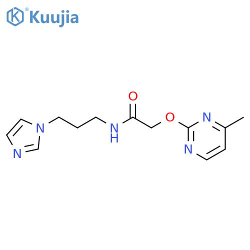 N-3-(1H-imidazol-1-yl)propyl-2-(4-methylpyrimidin-2-yl)oxyacetamide structure