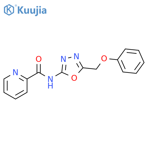 N-5-(phenoxymethyl)-1,3,4-oxadiazol-2-ylpyridine-2-carboxamide structure
