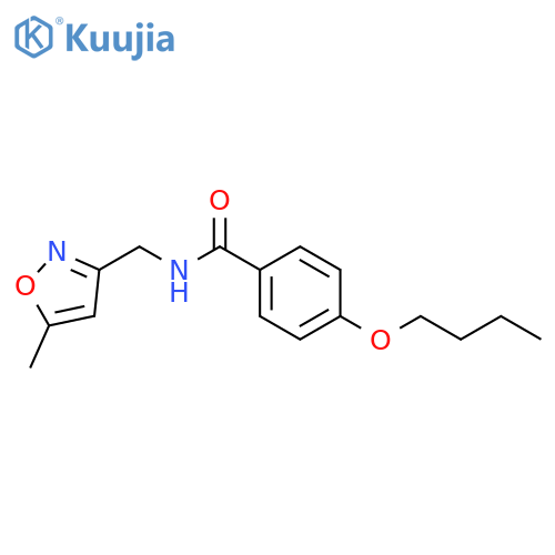 4-butoxy-N-(5-methyl-1,2-oxazol-3-yl)methylbenzamide structure