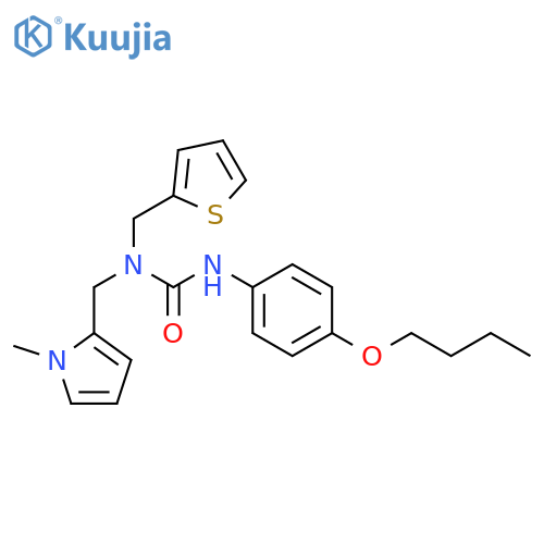 1-(4-butoxyphenyl)-3-(1-methyl-1H-pyrrol-2-yl)methyl-3-(thiophen-2-yl)methylurea structure