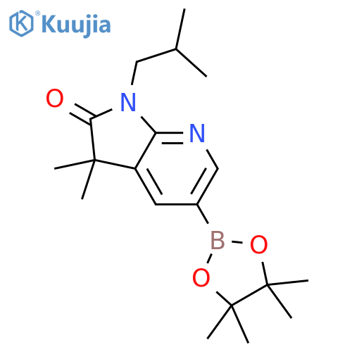 1,3,3-Trimethyl-5-(4,4,5,5-tetramethyl-1,3,2-dioxaborolan-2-yl)-1H-pyrrolo[2,3-b]pyridin-2(3H)-one structure