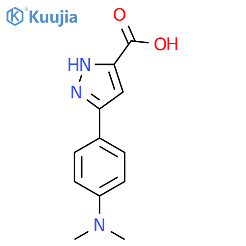 5-[4-(Dimethylamino)phenyl]-1H-pyrazole-3-carboxylic acid structure