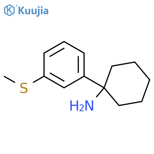 1-3-(methylsulfanyl)phenylcyclohexan-1-amine structure