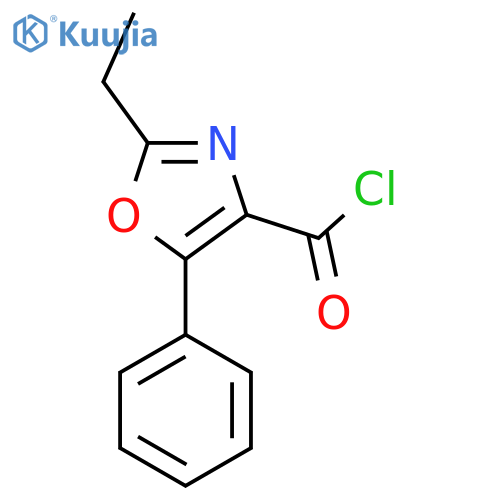 2-Ethyl-5-phenyl-oxazole-4-carbonyl chloride structure