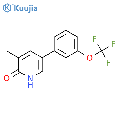 2-Hydroxy-3-methyl-5-(3-(trifluoromethoxy)phenyl)pyridine structure
