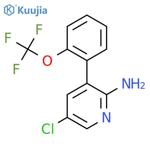 2-Amino-5-chloro-3-(2-(trifluoromethoxy)phenyl)pyridine structure