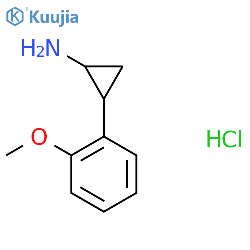 2-(2-Methoxyphenyl)cyclopropan-1-amine hydrochloride structure