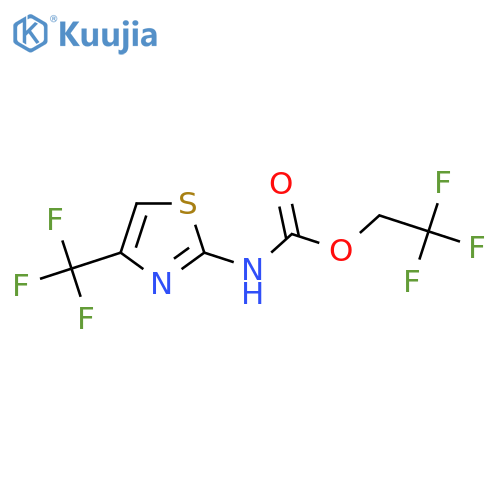 2,2,2-trifluoroethyl N-[4-(trifluoromethyl)-1,3-thiazol-2-yl]carbamate structure
