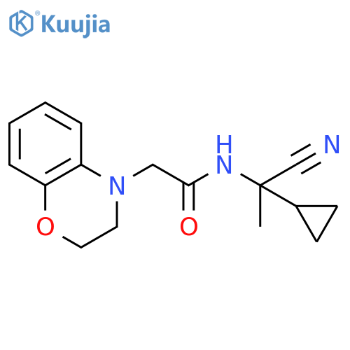 N-(1-cyano-1-cyclopropylethyl)-2-(3,4-dihydro-2H-1,4-benzoxazin-4-yl)acetamide structure
