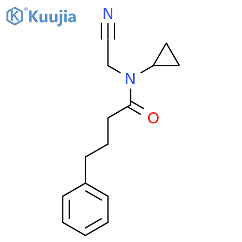 N-(cyanomethyl)-N-cyclopropyl-4-phenylbutanamide structure