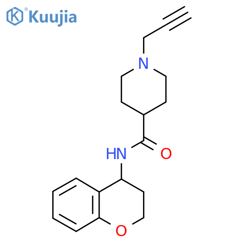 N-(3,4-dihydro-2H-1-benzopyran-4-yl)-1-(prop-2-yn-1-yl)piperidine-4-carboxamide structure