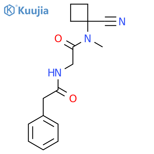 N-(1-cyanocyclobutyl)-N-methyl-2-(2-phenylacetamido)acetamide structure