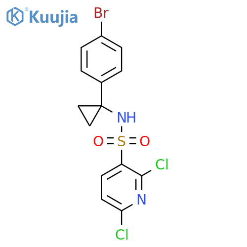 N-[1-(4-bromophenyl)cyclopropyl]-2,6-dichloropyridine-3-sulfonamide structure