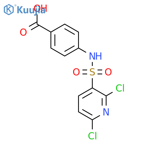 4-(2,6-Dichloropyridine-3-sulfonamido)benzoic acid structure