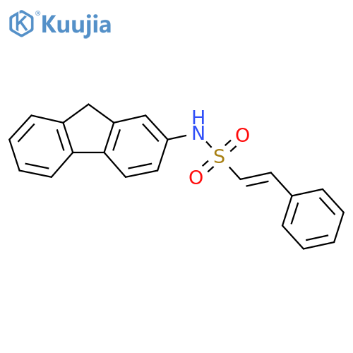 N-(9H-fluoren-2-yl)-2-phenylethene-1-sulfonamide structure