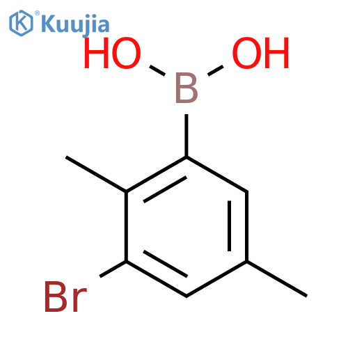 (3-Bromo-2,5-dimethylphenyl)boronic acid structure
