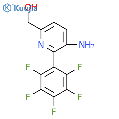 3-Amino-2-(perfluorophenyl)pyridine-6-methanol structure