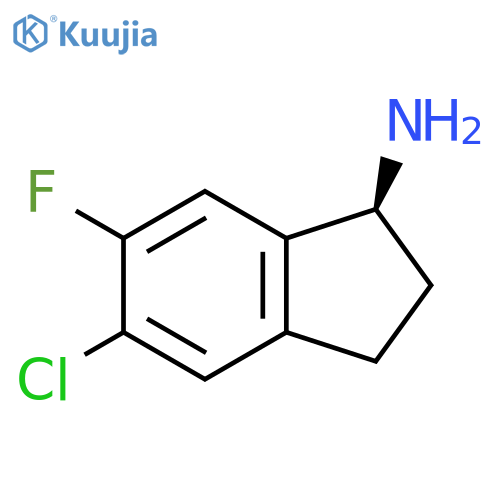 (1S)-5-CHLORO-6-FLUOROINDANYLAMINE structure