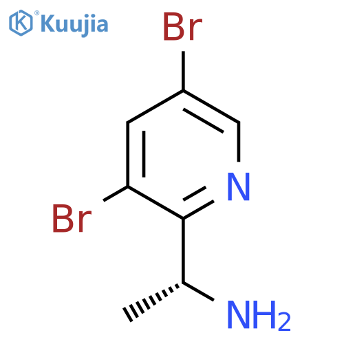 (1R)-1-(3,5-dibromopyridin-2-yl)ethan-1-amine structure