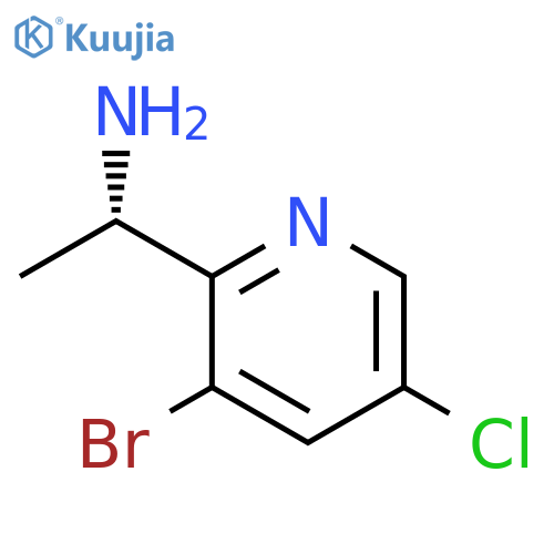 2-Pyridinemethanamine, 3-bromo-5-chloro-α-methyl-, (αS)- structure