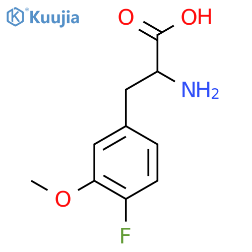 2-amino-3-(4-fluoro-3-methoxyphenyl)propanoic acid structure