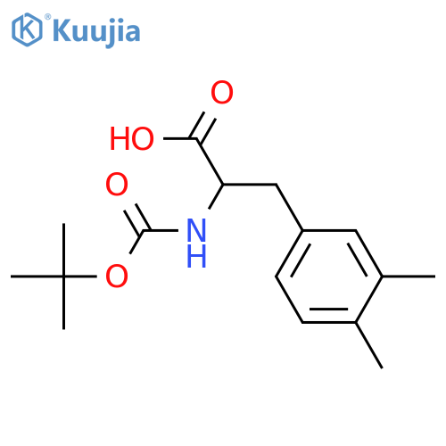 2-{(tert-butoxy)carbonylamino}-3-(3,4-dimethylphenyl)propanoic acid structure