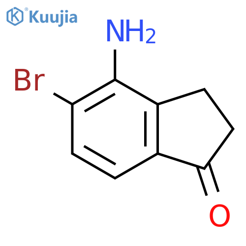 4-amino-5-bromo-2,3-dihydro-1H-inden-1-one structure