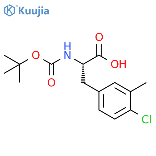 2-{(tert-butoxy)carbonylamino}-3-(4-chloro-3-methylphenyl)propanoic acid structure