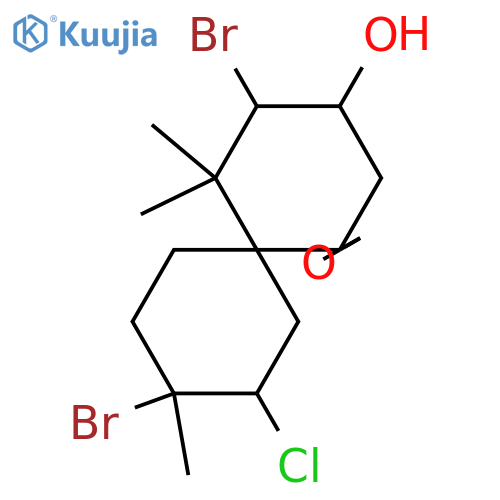 3,10-Dibromo-2-chloro-7(14)-chamigren-9-ol; 7S,14-Epoxide structure