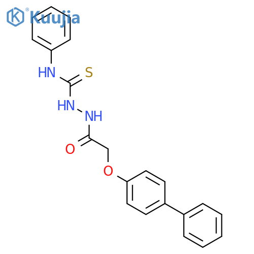 2-[(biphenyl-4-yloxy)acetyl]-N-phenylhydrazinecarbothioamide structure