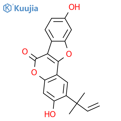 2-(1,1-Dimethyl-2-propenyl)-3,9-dihydroxycoumestan structure