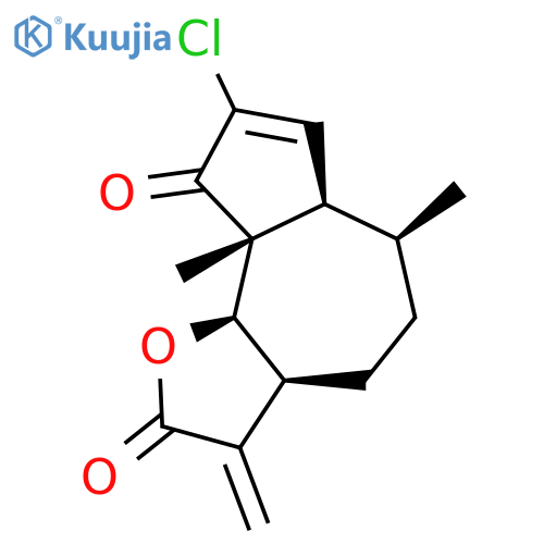 Azuleno[4,5-b]furan-2,9-dione,8-chloro-3,3a,4,5,6,6a,9a,9b-octahydro-6,9a-dimethyl-3-methylene-,(3aS,6S,6aR,9aR,9bR)- structure
