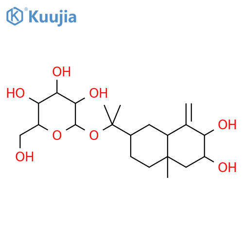 b-D-Glucopyranoside,1-[(2R,4aS,6R,7R,8aR)-decahydro-6,7-dihydroxy-4a-methyl-8-methylene-2-naphthalenyl]-1-methylethyl(9CI) structure