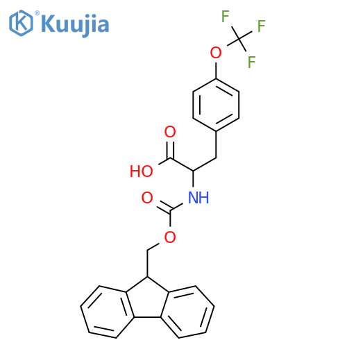 (S)-2-(9H-Fluoren-9-ylmethoxycarbonylamino)-3-(4-trifluoromethoxy-phenyl)-propionic acid structure