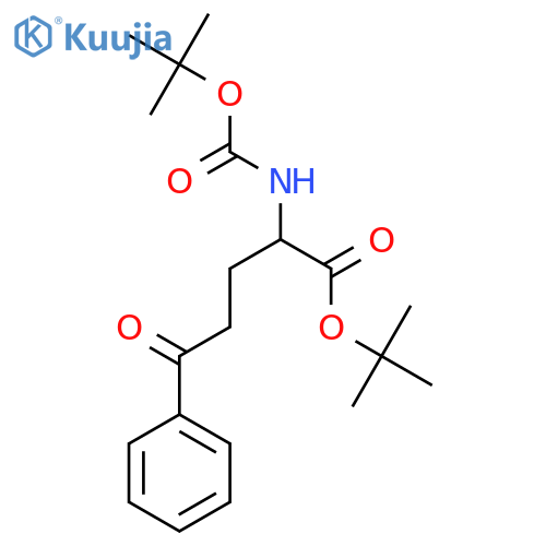 (R)-tert-Butyl 2-(tert-Butoxycarbonylamino)-5-oxo-5-phenylpentanoate structure