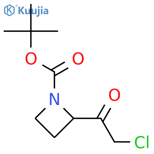 tert-butyl (2S)-2-(2-chloroacetyl)azetidine-1-carboxylate structure