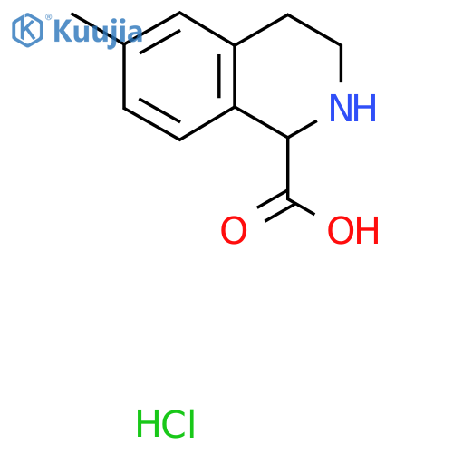 6-Methyl-1,2,3,4-tetrahydro-isoquinoline-1-carboxylic acid hydrochloride structure