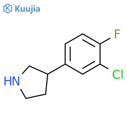 3-(3-chloro-4-fluorophenyl)pyrrolidine structure