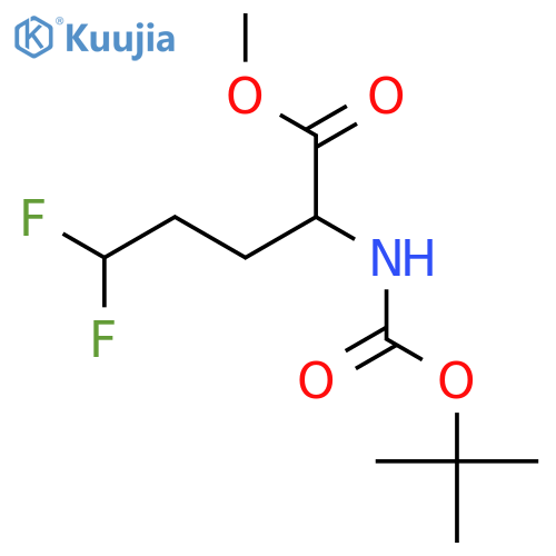 (S)-Methyl 2-((tert-butoxycarbonyl)amino)-5,5-difluoropentanoate structure