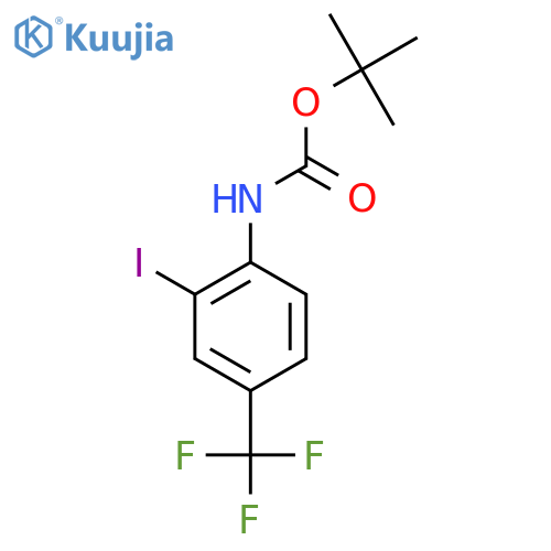 Tert-butyl 2-iodo-4-(trifluoromethyl)phenylcarbamate structure