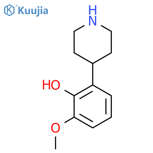 2-methoxy-6-(piperidin-4-yl)phenol structure