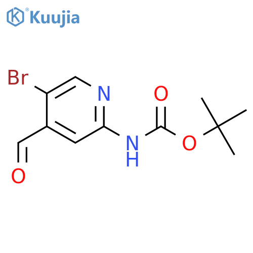 2-(Boc-amino)-5-bromoisonicotinaldehyde structure